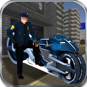 Sci-Fi Police Bike Crime Chase icon