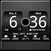 FlipClock BlackOut Widget 4x2 icon