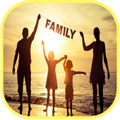 Family photo frame icon
