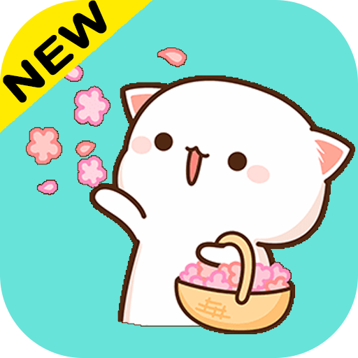 Mochi Peach Cat Stickers for WhatsApp 😻 icon