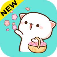 Mochi Peach Cat Stickers for WhatsApp 😻