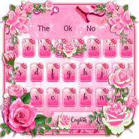 Pink Rose Flowers Keyboard on 9Apps