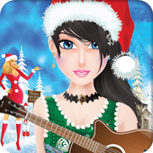 Rock Star Girl Christmas Games icon