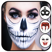 Halloween Makeup Photo Editor أيقونة