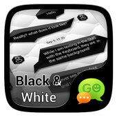 (FREE)GO SMS BLACK&amp;WHITE THEME icon