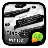 (FREE)GO SMS BLACK&WHITE THEME on 9Apps