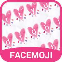 Pink Love Emoji Keyboard Theme
