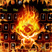 Horror Fiery Flame Skull Keyboard icon