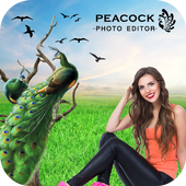 Peacock Photo Editor : Peacock Photo Frames أيقونة