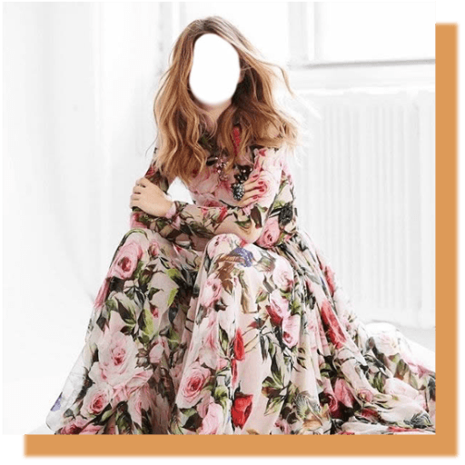 Girls Eastern Frock Photo Edit icon