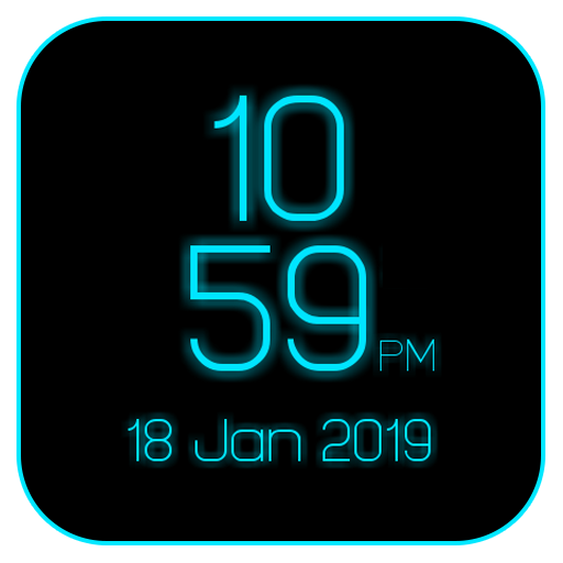 Digital Clock Live Wallpaper - Digi Clock أيقونة