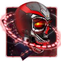 Red tech hell skull theme on 9Apps