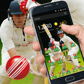American Ball Game Theme Cricket Popular Sport icon