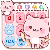 Cute Pink Kitty Keyboard icon