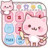 Leuk roze Kitty-toetsenbord