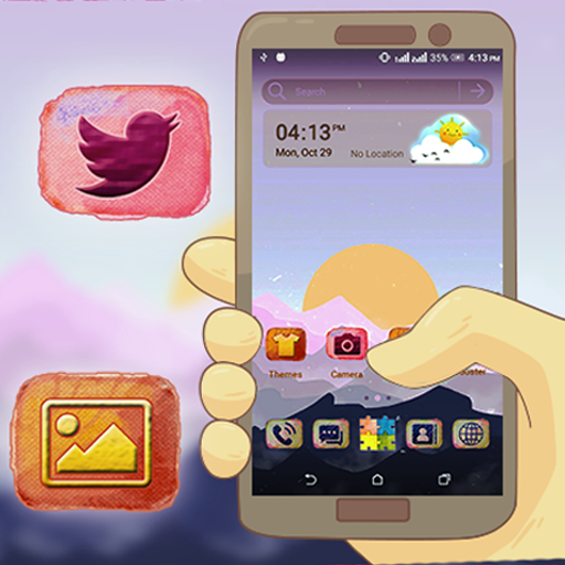 Sunset Art Launcher Theme icon