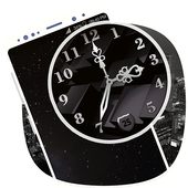 Black HD Clocks Live Wallpaper icon