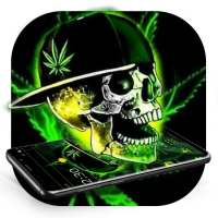 Green Weed Skull Theme