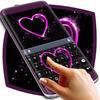 Cute Pink Neon Heart Keyboard أيقونة