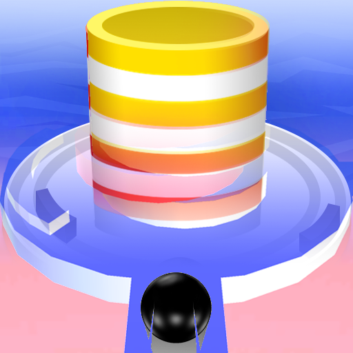 color tower stack shoot ball 3d icon