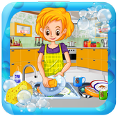 House Dish Washing Kitchen Clean up: Cleaning Sim icon