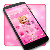 Delightful Pink Girl Theme icon