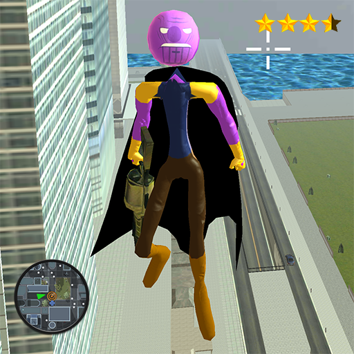Flying Thanos Stickman Rope Hero Gangster Crime icon