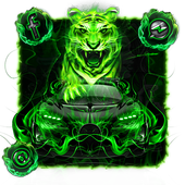 Fire, Tiger, Car Themes, Live Wallpaper icon