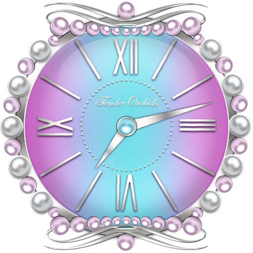 Tender Orchids Clock Widget icon