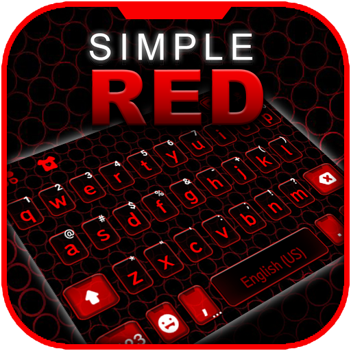 Simple Black Red Keyboard Theme icon