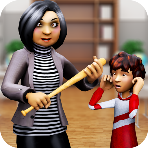 guru sekolah 3D nenek gila yang menakutkan icon