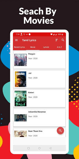 Tamil Song Lyrics - Tamil lyrics app screenshot 3