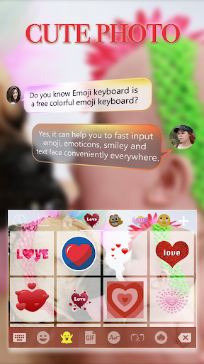 Teclado Emoji Belo Foto tema screenshot 3