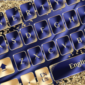 Blue Gold Luxury Keyboard icon