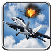 jet fighter air strike mission icon