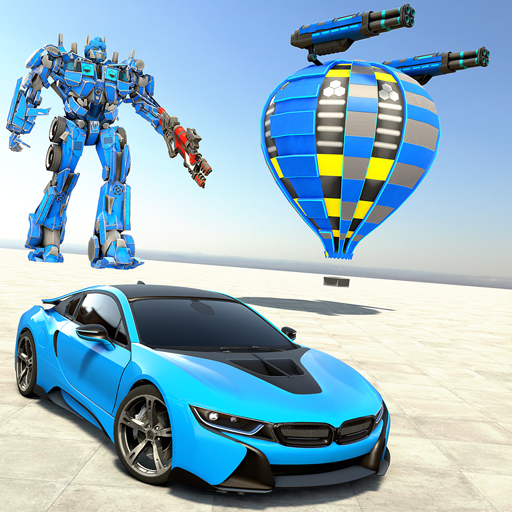 Hot Air Balloon Robot Car Transform Robot Games icon