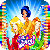 Totally spies coloring icon