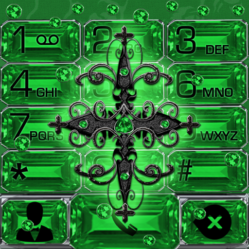 Green Gothic Cross Dialer theme icon