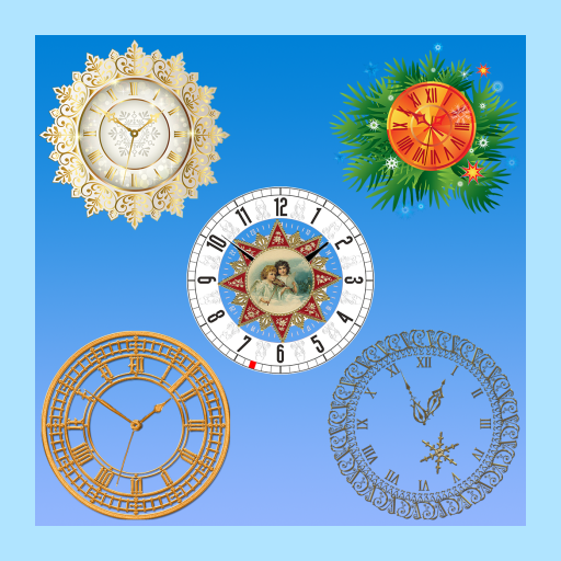 Christmas Clockfaces Pro for Battery Saving Clocks أيقونة