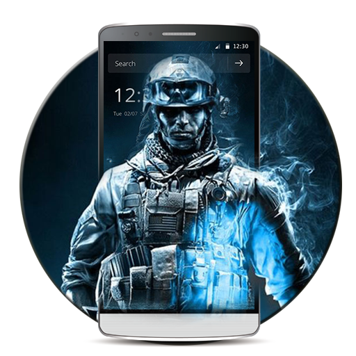 ikon Blue Soldier War Hero Theme