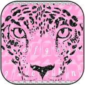 Glitter Cheetah in Pink & Diamonds Keyboard Theme on 9Apps