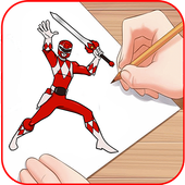 How to draw power rangers icon