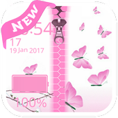 ikon Butterfly Zipper Lock Screen