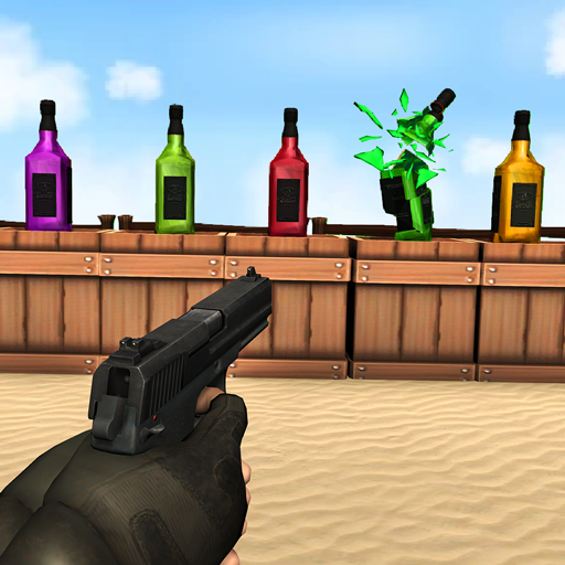 Knock Bottles Down Gun Games icon