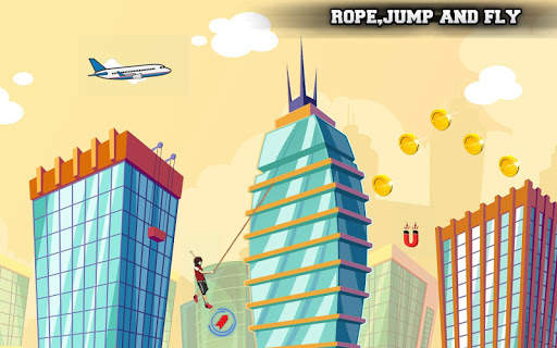 City bounce rope hero–Free offline adventure games screenshot 3