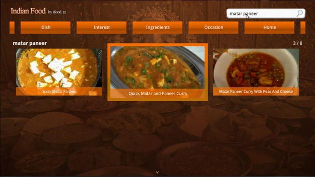 Indian food for Google Tv screenshot 3
