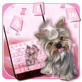 Pink Cuteness Dog Keyboard Theme icon