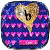 Sequin Flip Heart Keyboard Theme