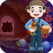Best Escape Game 585 Chicken Farming Man Rescue icon