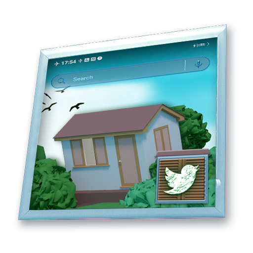 Poly 3D Art House Launcher Theme icon